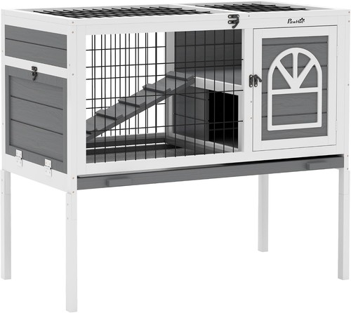 Large rabbit hutch wooden - hutch,,