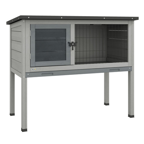 Wooden rabbit hutch pawhut - wooden,