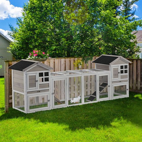 Pawhut rabbit hutch - 2, in