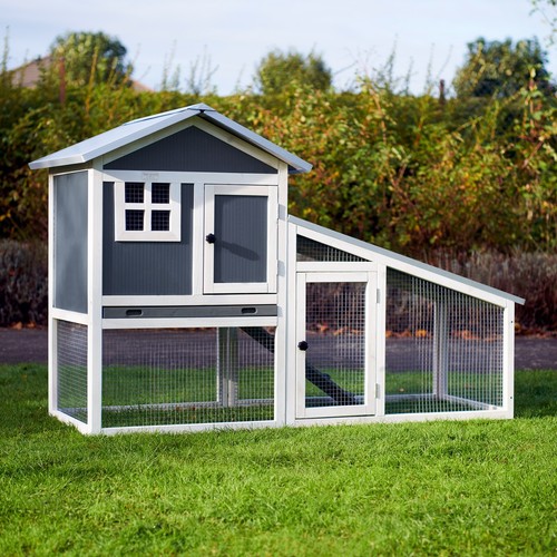 Plastic rabbit hutch and - rabbit, run