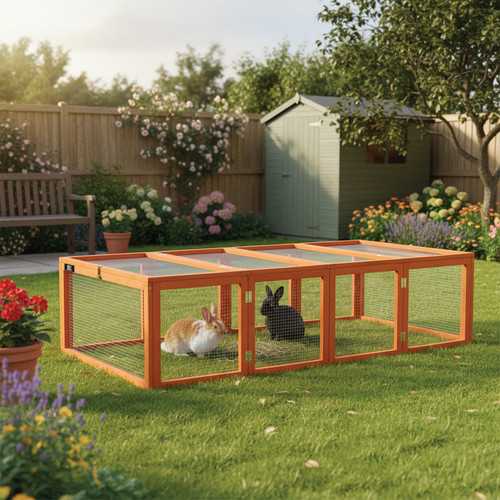 Large 6ft foldable rabbit run - large,