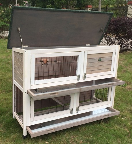 Large rabbit hutch guinea - hutch,