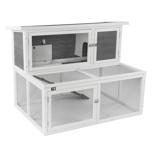Wooden rabbit hutch 4ft two - rabbit,