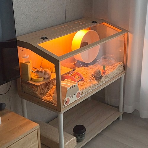 Large wooden hamster cage rat - wooden,